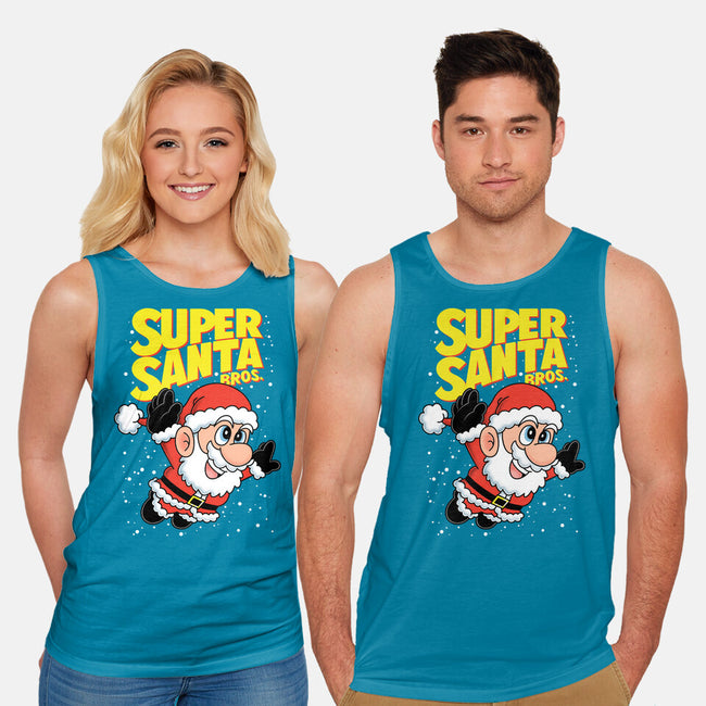 Super Santa Bros-Unisex-Basic-Tank-Barbadifuoco