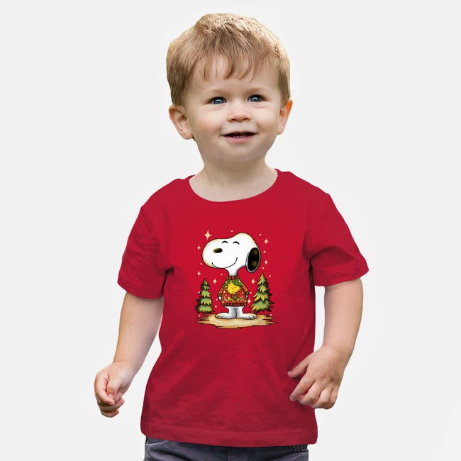 Snoopy's Cozy Christmas-Baby-Basic-Tee-JamesQJO