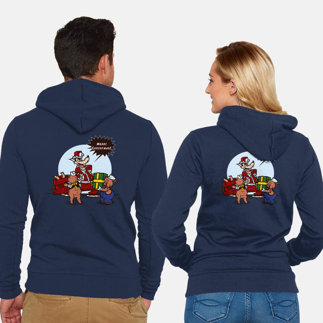 Merry Dinner-Unisex-Zip-Up-Sweatshirt-AndreusD