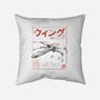 X-Wing Sumi-E-None-Removable Cover w Insert-Throw Pillow-Astrobot Invention