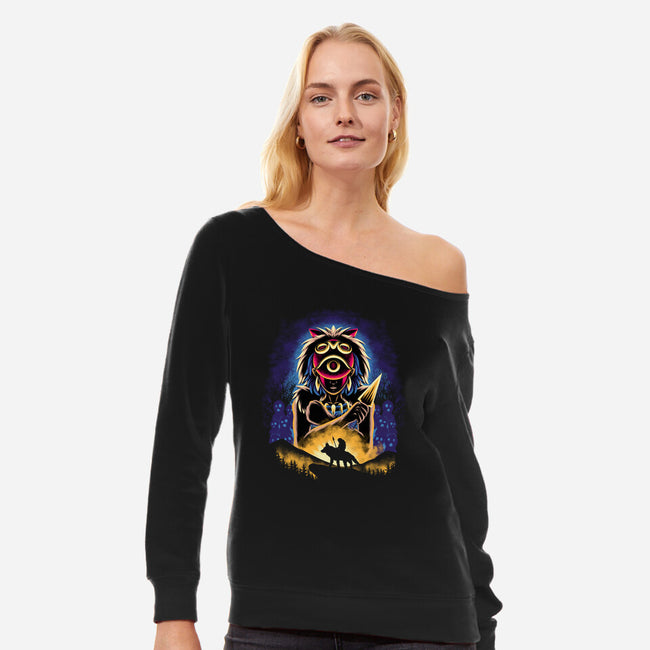 Wild Princess-Womens-Off Shoulder-Sweatshirt-rmatix