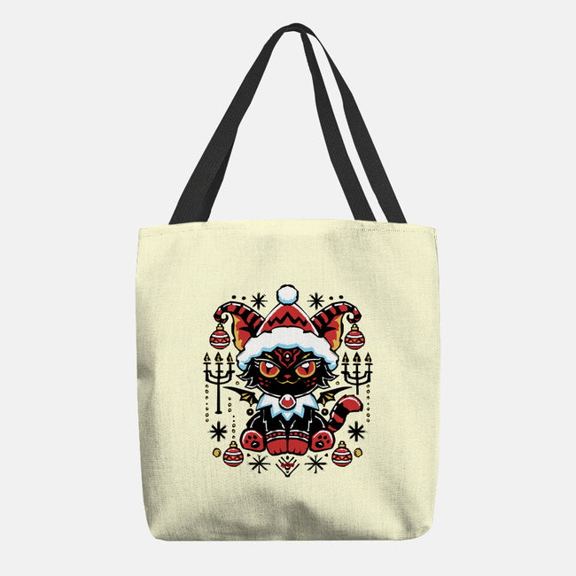 Black Cat Xmas-None-Basic Tote-Bag-Andriu