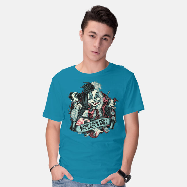 Raise Your Paws For Rock And Roll-Mens-Basic-Tee-glitchygorilla