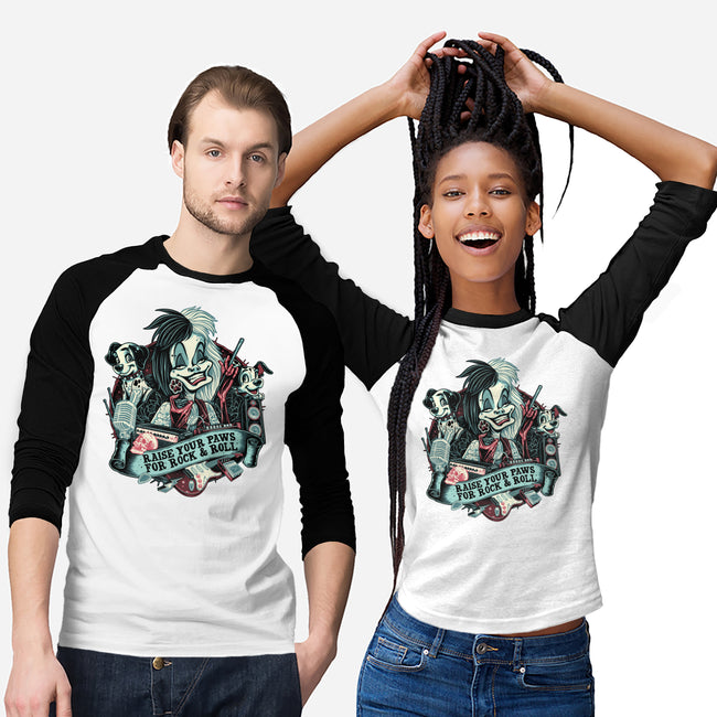 Raise Your Paws For Rock And Roll-Unisex-Baseball-Tee-glitchygorilla