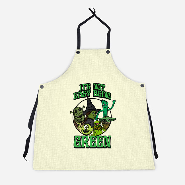 Go Team Green-Unisex-Kitchen-Apron-SCelano Design