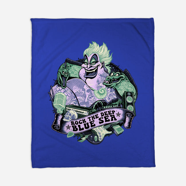 Rock The Deep Blue Sea-None-Fleece-Blanket-glitchygorilla