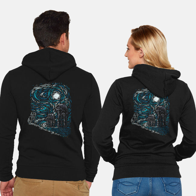 Hoth Night-Unisex-Zip-Up-Sweatshirt-sebasebi