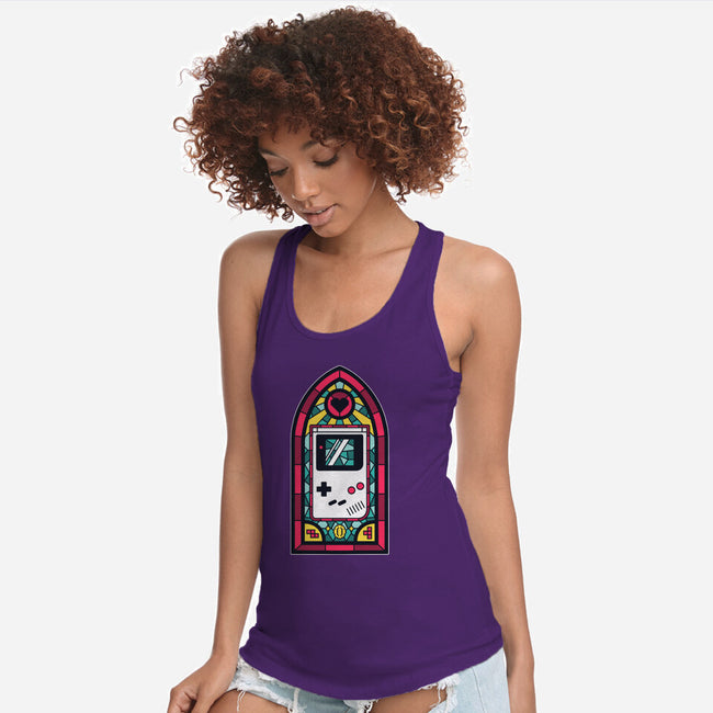 8Bits Stained Glass-Womens-Racerback-Tank-paulagarcia