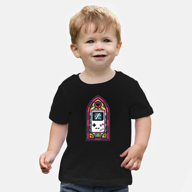 8Bits Stained Glass-Baby-Basic-Tee-paulagarcia