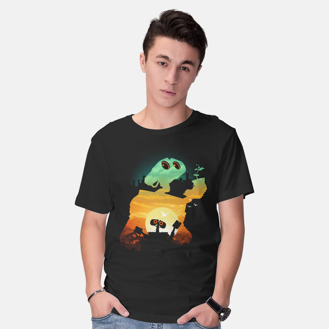 Wasteland Beautiful Sunset-Mens-Basic-Tee-dandingeroz