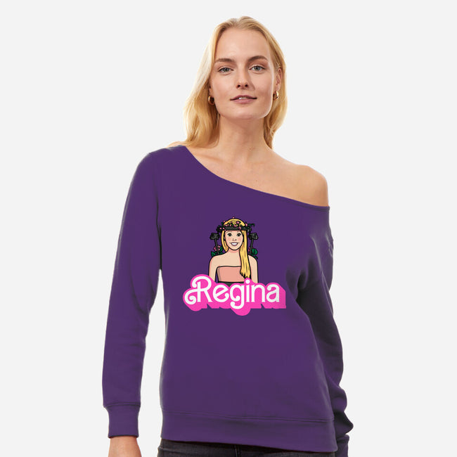 Mean Doll-Womens-Off Shoulder-Sweatshirt-Raffiti