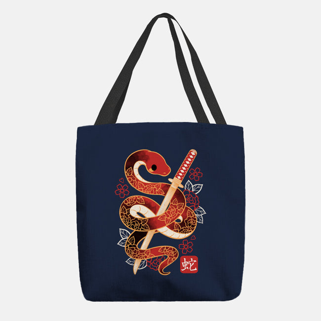 Chinese Cute Year Of The Snake-None-Basic Tote-Bag-NemiMakeit