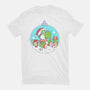 Dino Christmas-Unisex-Basic-Tee-Eoli Studio