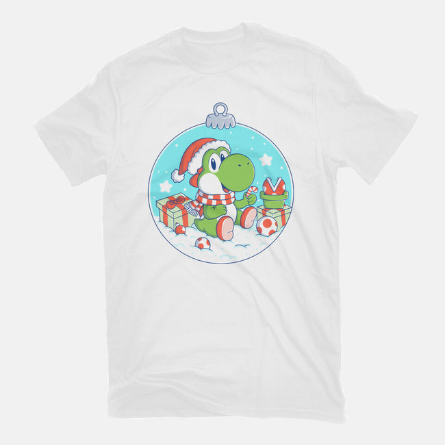 Dino Christmas-Mens-Basic-Tee-Eoli Studio