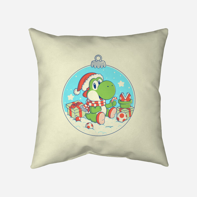 Dino Christmas-None-Removable Cover w Insert-Throw Pillow-Eoli Studio