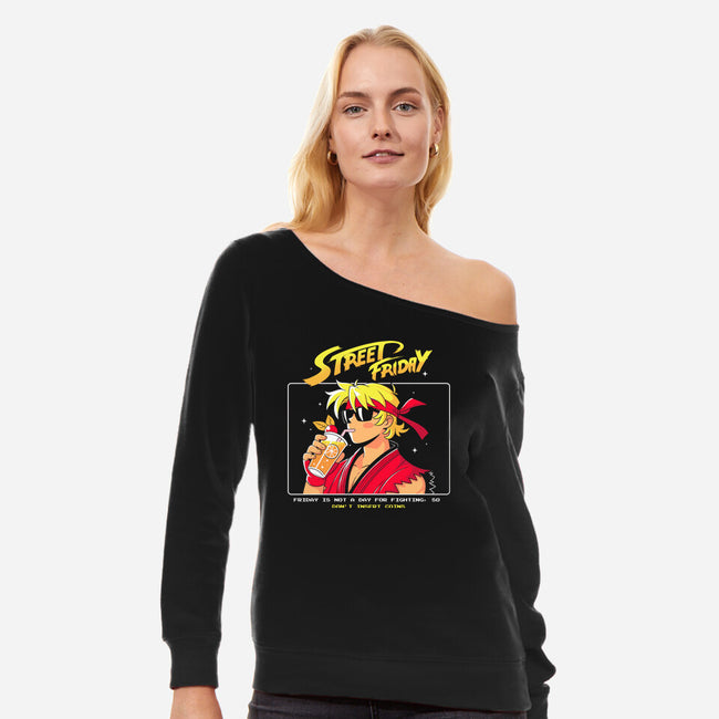 Street Friday-Womens-Off Shoulder-Sweatshirt-Eoli Studio