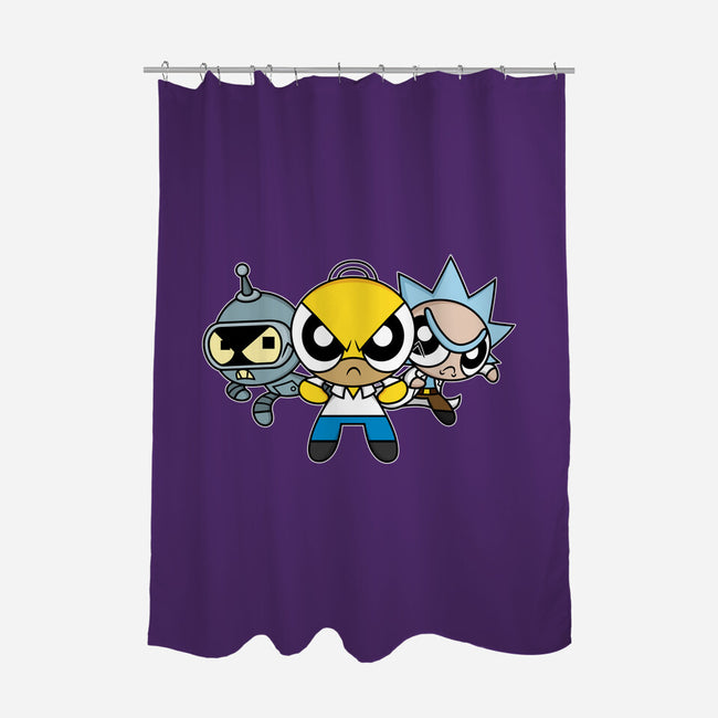 The Powerpuff Drinkers-None-Polyester-Shower Curtain-Barbadifuoco