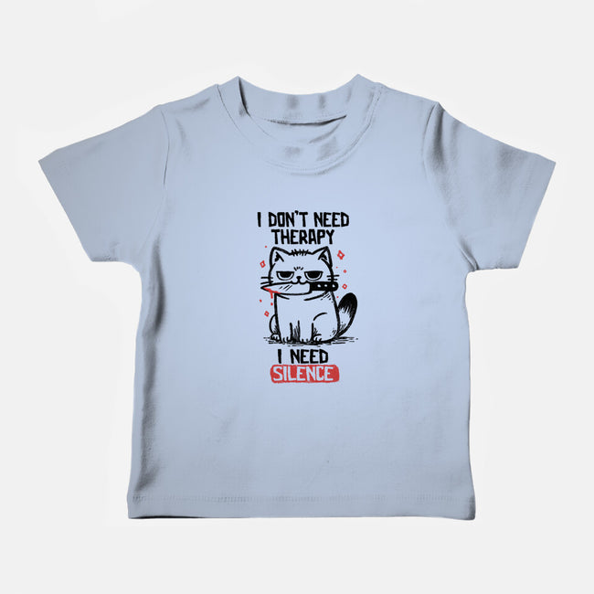 I Don't Need Therapy I Need Silence-Baby-Basic-Tee-koalastudio