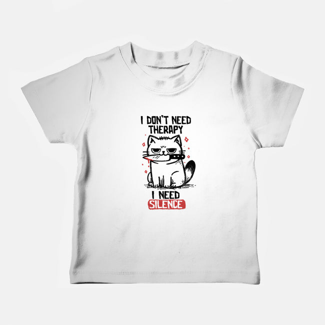 I Don't Need Therapy I Need Silence-Baby-Basic-Tee-koalastudio