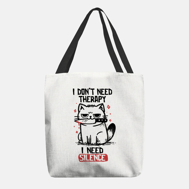 I Don't Need Therapy I Need Silence-None-Basic Tote-Bag-koalastudio