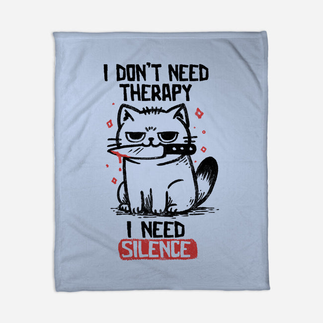 I Don't Need Therapy I Need Silence-None-Fleece-Blanket-koalastudio