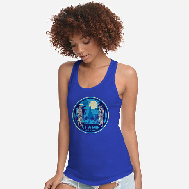 Visit The Tropical Planet-Womens-Racerback-Tank-CarloJ1956