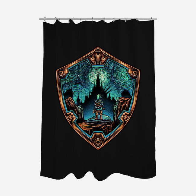 Destiny In The Horizon-None-Polyester-Shower Curtain-glitchygorilla