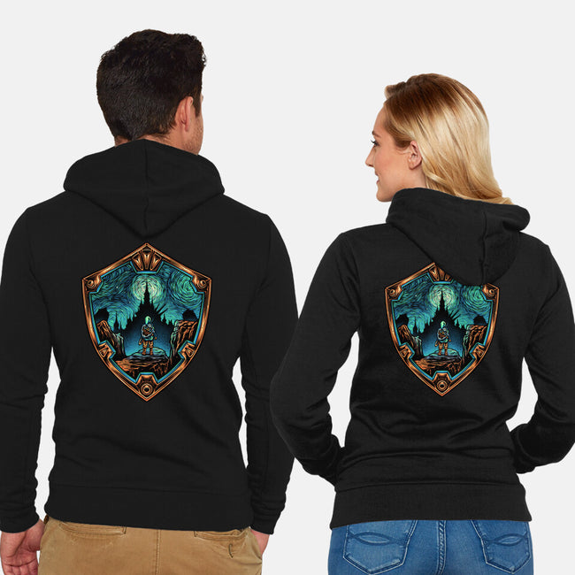 Destiny In The Horizon-Unisex-Zip-Up-Sweatshirt-glitchygorilla