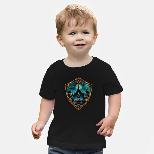 Destiny In The Horizon-Baby-Basic-Tee-glitchygorilla