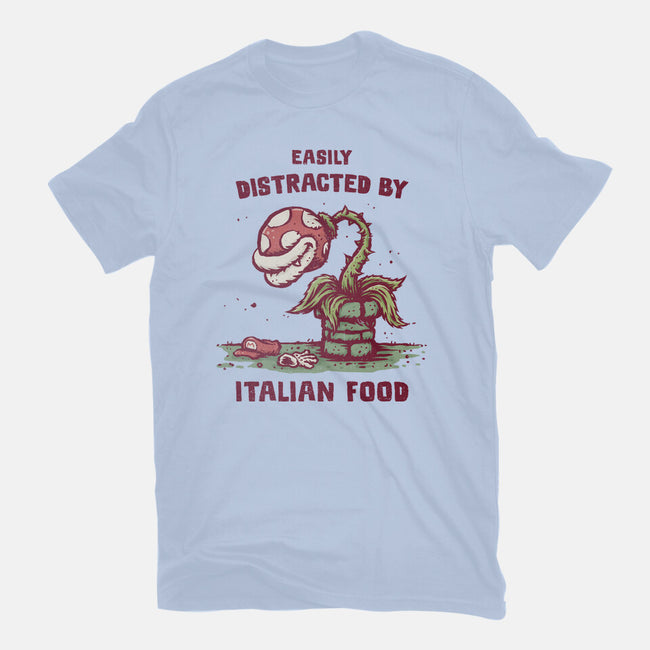 Easily Distracted By Italian Food-Mens-Basic-Tee-kg07