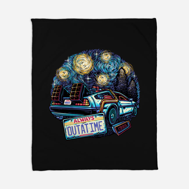 Always Outatime-None-Fleece-Blanket-glitchygorilla