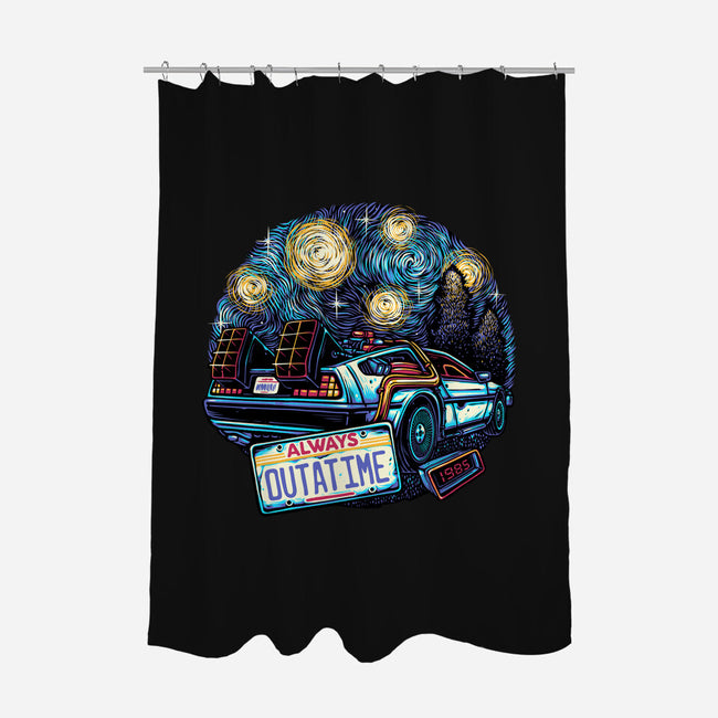 Always Outatime-None-Polyester-Shower Curtain-glitchygorilla