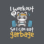 Raccoon Workout-None-Glossy-Sticker-NemiMakeit