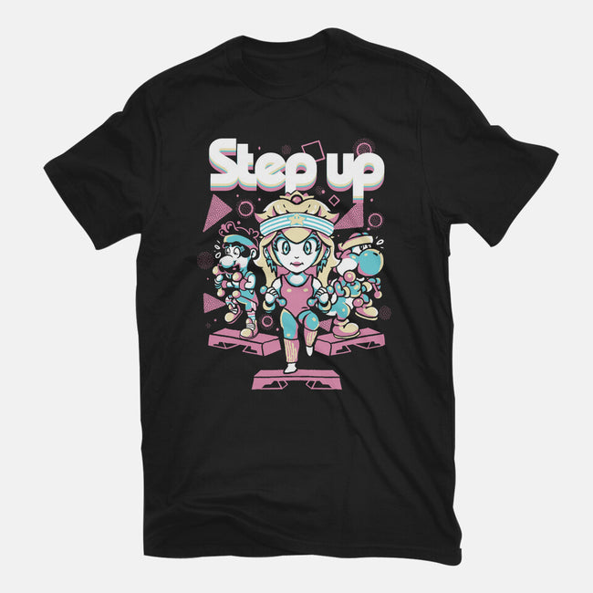 Step Up Peach-Mens-Basic-Tee-Sketchdemao