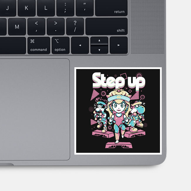 Step Up Peach-None-Glossy-Sticker-Sketchdemao