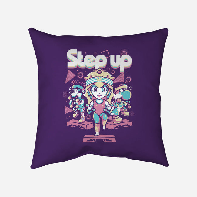 Step Up Peach-None-Removable Cover w Insert-Throw Pillow-Sketchdemao