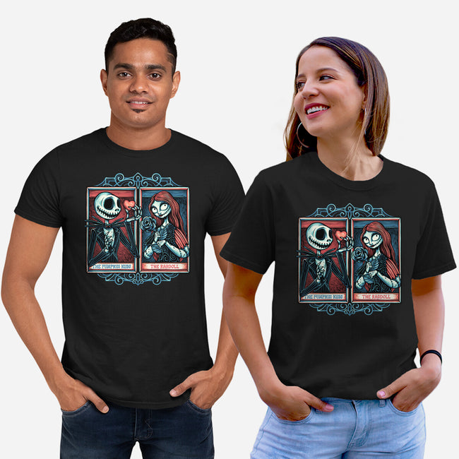 Skeleton Romance-Unisex-Basic-Tee-glitchygorilla