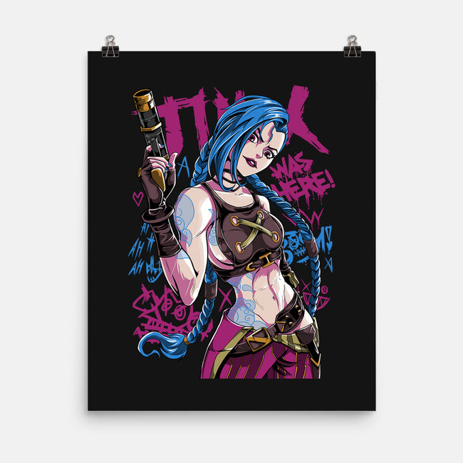 Blue Hair Was Here-None-Matte-Poster-Nihon Bunka