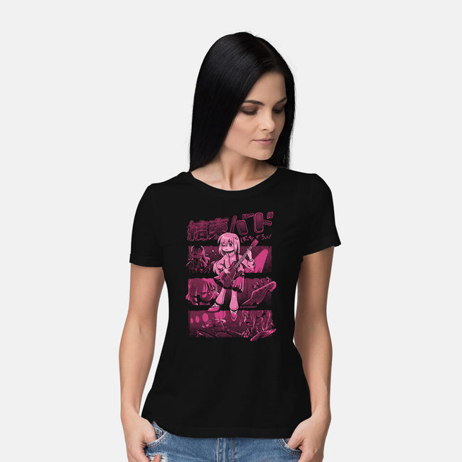 Girl Rock Band-Womens-Basic-Tee-giovanagiberti