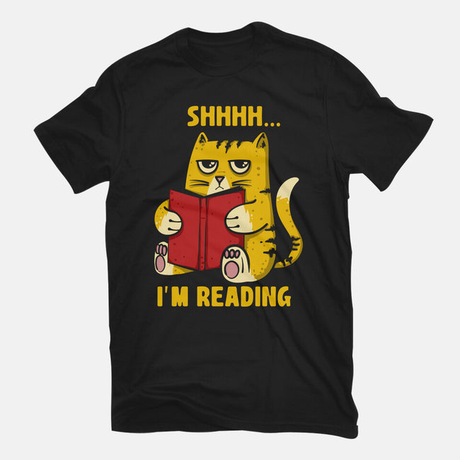 Shhhh I'm Reading-Womens-Basic-Tee-sebasebi