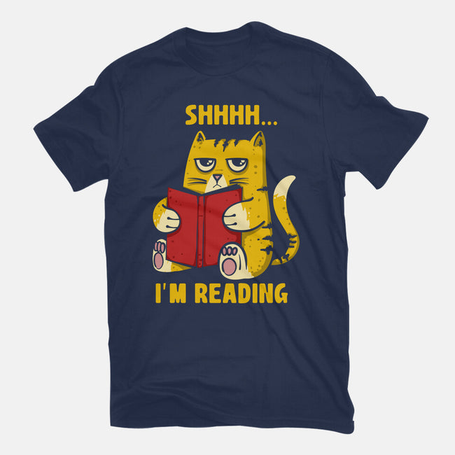 Shhhh I'm Reading-Womens-Basic-Tee-sebasebi