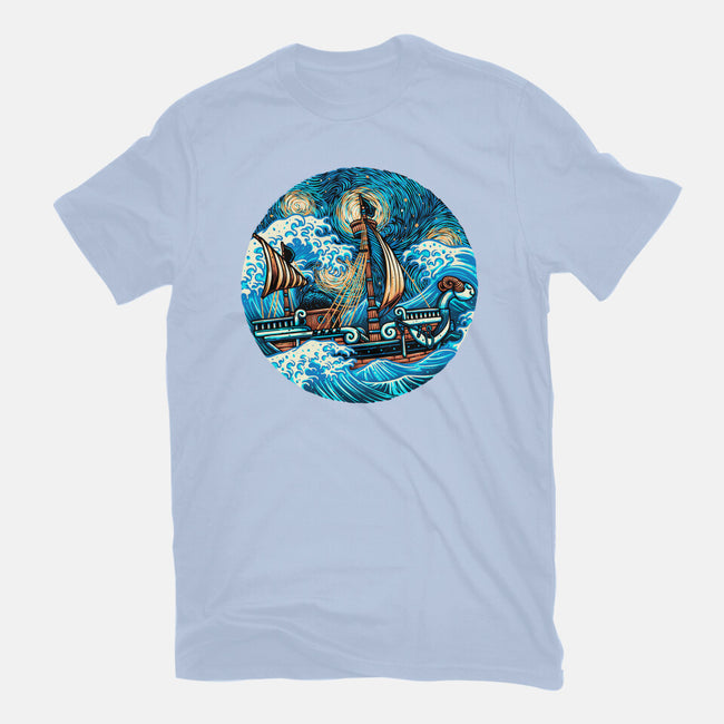 Pirate Waves-Mens-Basic-Tee-glitchygorilla