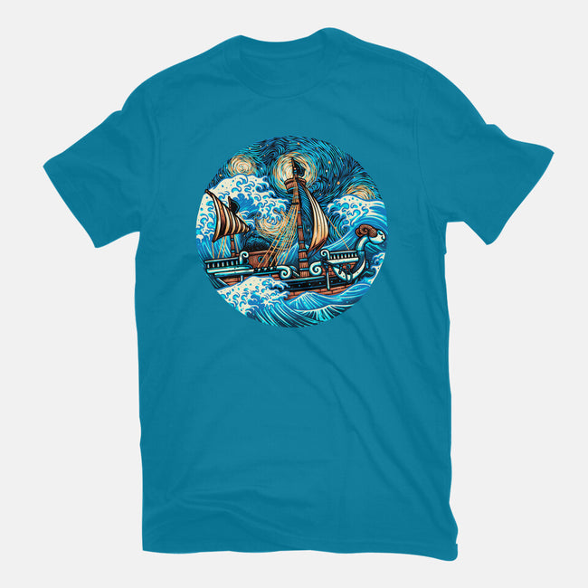 Pirate Waves-Mens-Basic-Tee-glitchygorilla