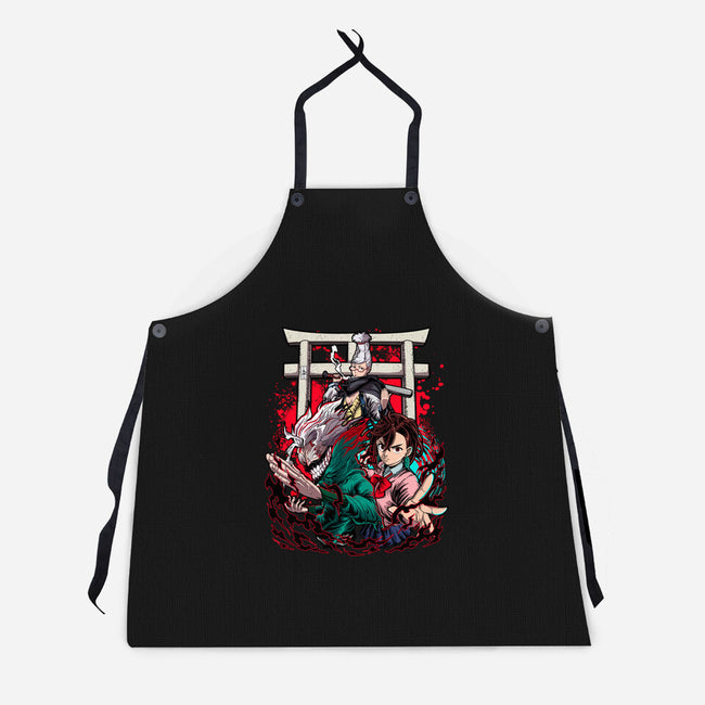 Dandadan Trinity-Unisex-Kitchen-Apron-Diego Oliver