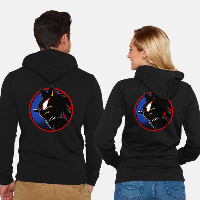 Dark Hedgehog-Unisex-Zip-Up-Sweatshirt-spoilerinc