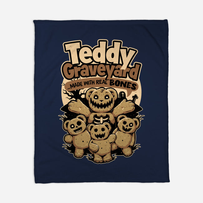 Teddy Graveyard Snack-None-Fleece-Blanket-Studio Mootant