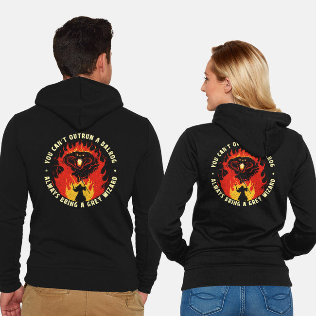 You Can't Outrun A Balrog-Unisex-Zip-Up-Sweatshirt-sebasebi