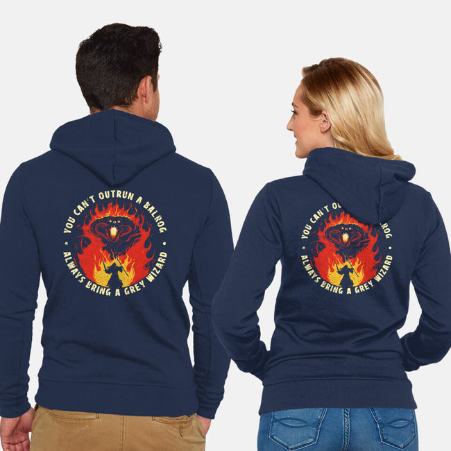 You Can't Outrun A Balrog-Unisex-Zip-Up-Sweatshirt-sebasebi