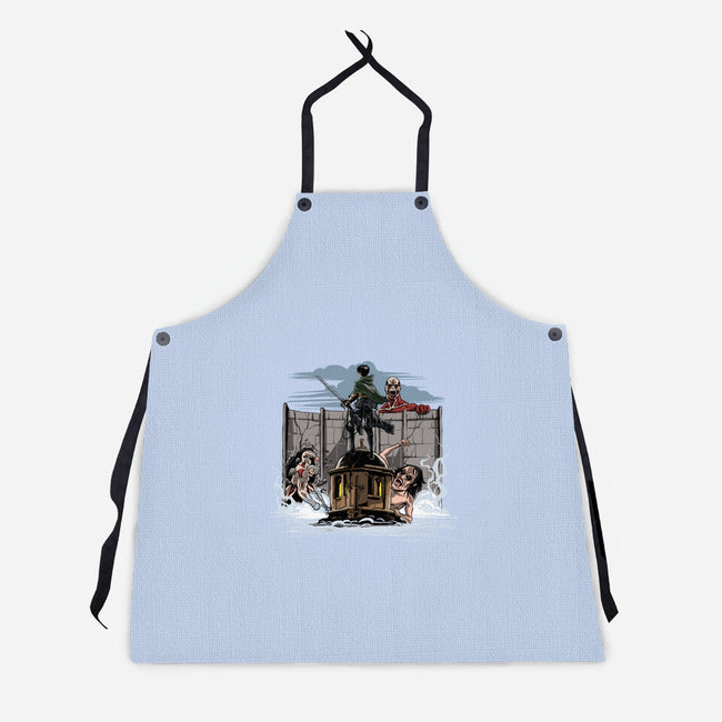 Wanderer Above The Sea Of Titans-Unisex-Kitchen-Apron-zascanauta