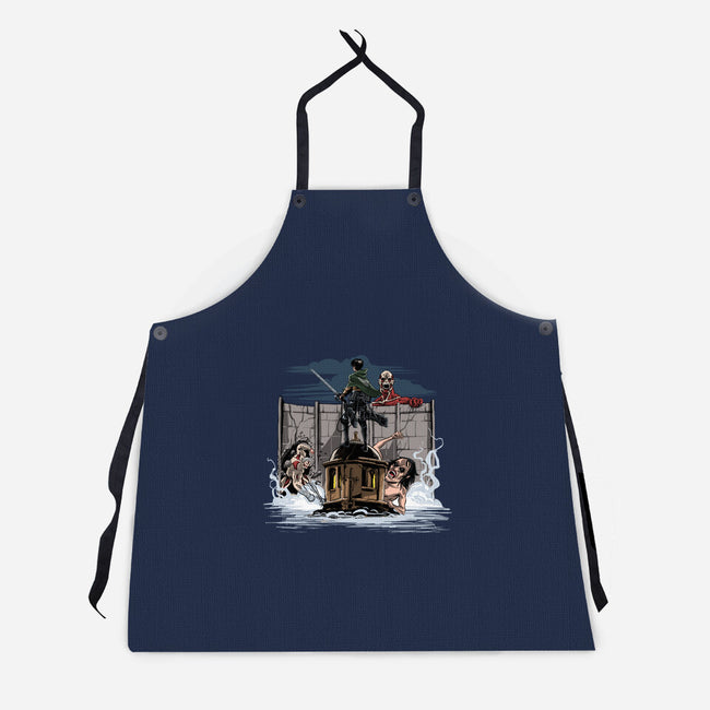 Wanderer Above The Sea Of Titans-Unisex-Kitchen-Apron-zascanauta